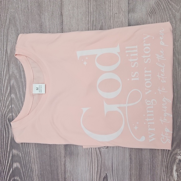 Tops - God Is Still Writing Your Story Short Sleeve Graphic Tee New